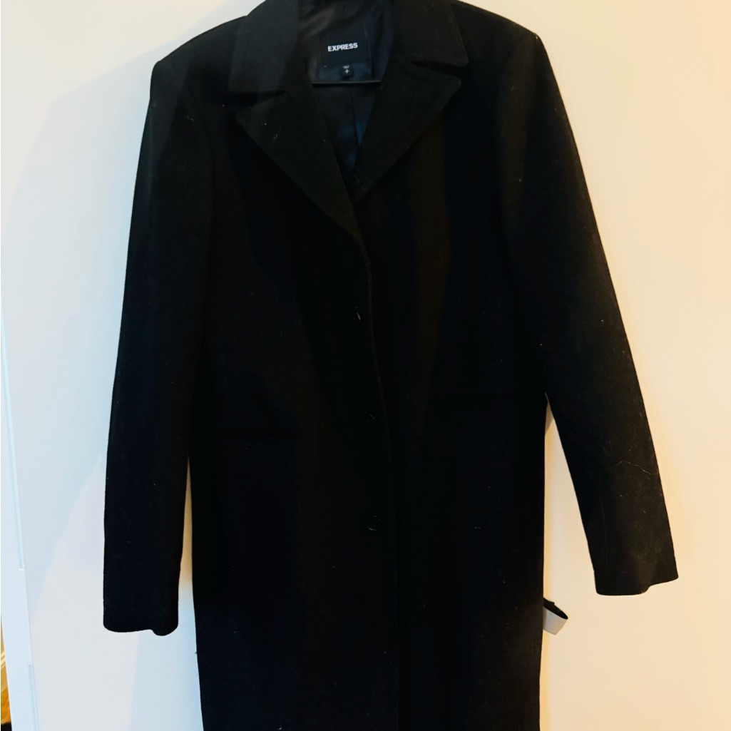 Express Women's Classic Black Trench Coat